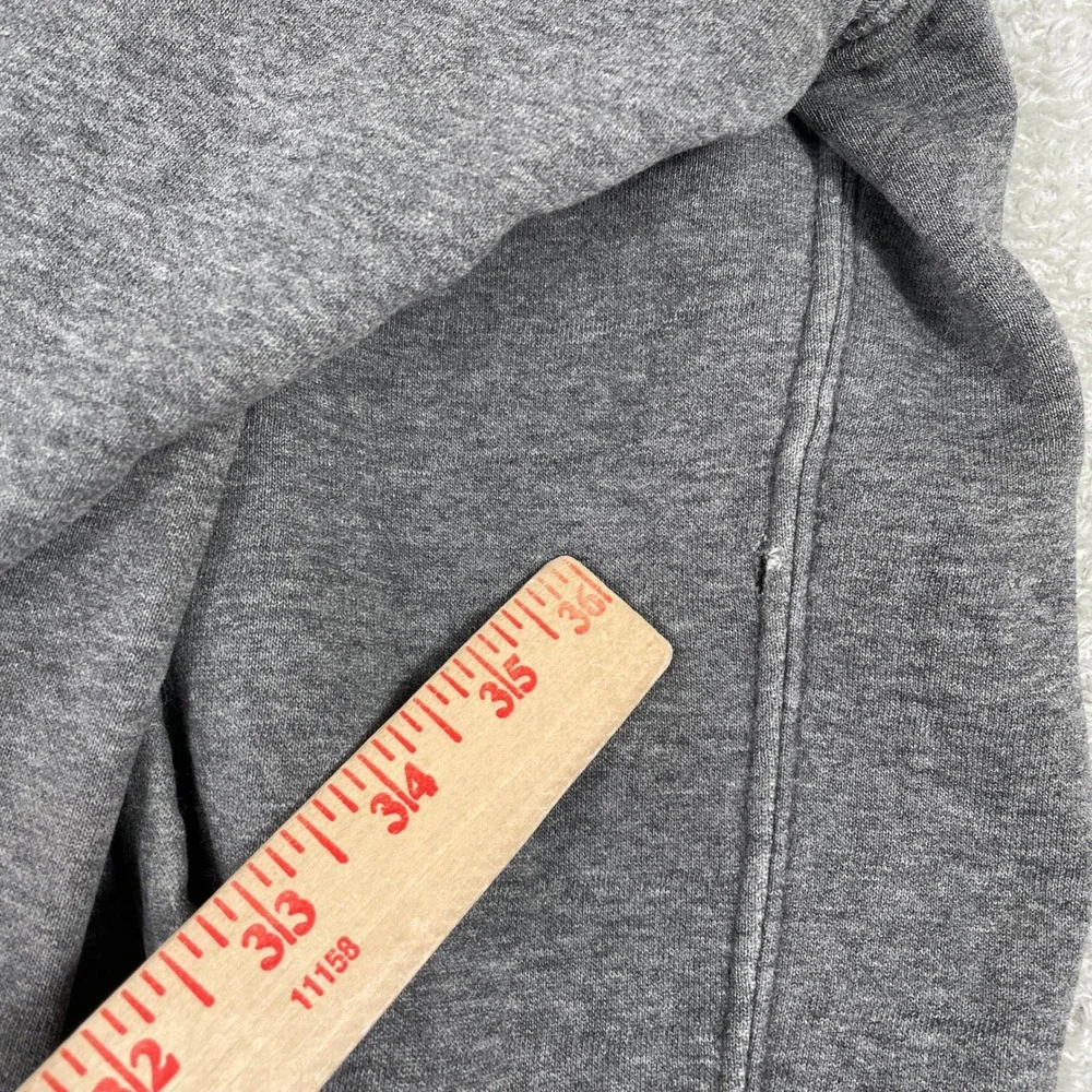 Nike‎ Fleece Hoodie Mens XL Charcoal Gray Distressed Pullover Logo